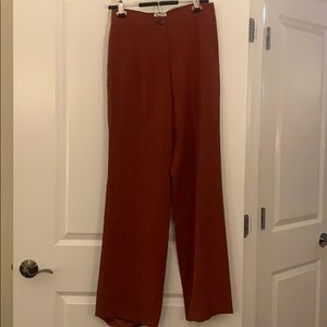 SEZANE Rust Wide Leg Trousers